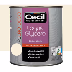 La Peinture laque CÉCIL PELAQ DECO Satin Lin est une peinture de finition glycéro à base de résine alkyde, idéale pour les bo ...