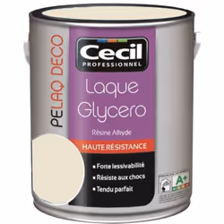La Peinture laque CÉCIL PELAQ DECO Brillant Fleur de coton est une peinture de finition glycéro à base de résine alkyde, idéa ...