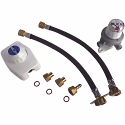 SOMATHERM FOR YOU - B12745 - Ensemble détendeur 1.3 Kg/h + inverseur avec lyres pour raccorder 2 bouteilles BUTANE - MM 20/15 ...