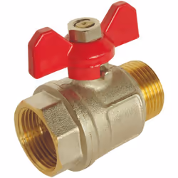 SOMATHERM FOR YOU - Vanne à sphère - Mâle / Femelle 12/17 - Manette papillon - Débit d'eau optimal avec le passage intégral - ...
