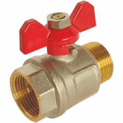 SOMATHERM FOR YOU - Vanne à sphère - Mâle / Femelle 15/21 - Manette papillon - Débit d'eau optimal avec le passage intégral - ...