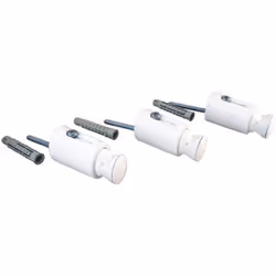Description générale Jeu de 3 consoles blanches universelles pour fixer un sèche-serviette à tubes ronds. Ces consoles sont c ...