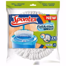 Serpillere - Lavette - Tete Balai Espagnol - Insert de vadrouille Spontex Full Action + Xtra Blanc 19800082