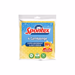 Ultra souple, très maniable et super-absorbant, Carre-éponge se faufile partout et nettoie aussi bien la vaisselle que le pla ...