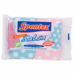 Spontex - 2 Eponges Salle de Bain Salsa Power