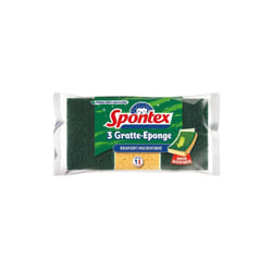 Spontex - Gratte eponge avec renfort microfibre très absorbant x3