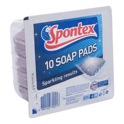 Eponge - Carre Vaisselle - Tampon A Recurer - Brosse Vaisselle - Nettoyants trempés Spontex 10 pièces tampons de savon 00004