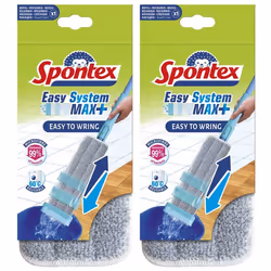 Spontex - 1 Lot de 2 Recharges Microfibre pour Balai Easy Max +