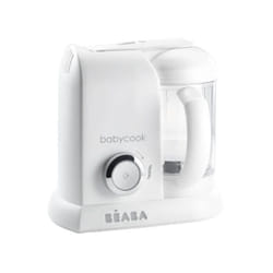 Beaba - Babycook Solo, Robot bebe 4 en 1, Cuiseur, Mixeur - Blanc