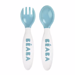 BEABA 913398, Couverts pour enfants en bas âge, Bleu, Garçon/Fille, 0,8 an(s), 2 pièce(s)