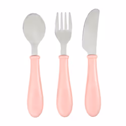 BEABA 913462, Couverts pour enfants en bas âge, Rose, Acier inoxydable, 3 pièce(s)