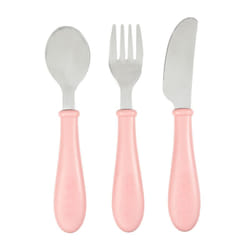 BEABA 913462 Couvert pour tout-petits Couverts pour enfants en bas âge Rose Acier inoxydable