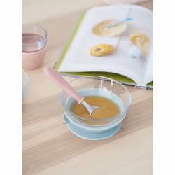 BEABA 913462 Couvert pour tout-petits Couverts pour enfants en bas âge Rose Acier inoxydable