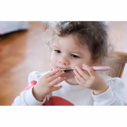 BEABA 913462 Couvert pour tout-petits Couverts pour enfants en bas âge Rose Acier inoxydable