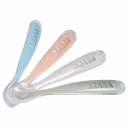 Béaba 4 Cuillères Silicone 1er Âge 4 Mois et +