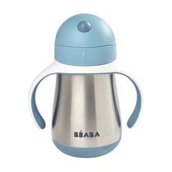 BEABA Stainless Steel Straw Cup biberon 250 ml Bleu clair