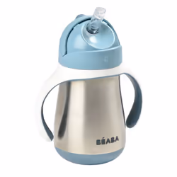 BEABA Stainless Steel Straw Cup biberon 250 ml Bleu clair
