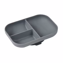 BEABA 913548, Assiette pour enfant en bas âge, Gris, Silicone, Garçon/Fille