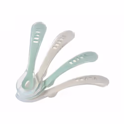 Béaba Couverts Vert Gris Silicone 4 Pièces (4 Unités) - TU