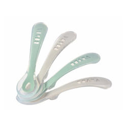 Béaba Couverts Vert Gris Silicone 4 Pièces (4 Unités) - TU