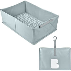 BÉABA - Baignoire Pliable bébé Dès la Naissance - Ultra Compacte - Baignoire Pop Up Cameleo Bleu