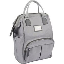 BEABA Sac a Dos a Langer pour Bebe Wellington, Grande capacite de rangement, Tapis a langer inclus, Grande ouverture, Gris - TU