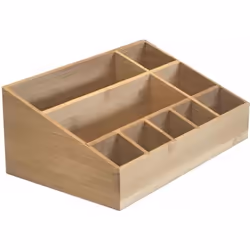 Rangement Maquillage en Bambou Organizer Bamboo - Grand Modèle 0000000 Bois