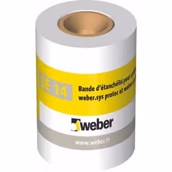 Bande détanchéité - WEBER - BE14 - 10x014m - Étanchéité murs et sols - Réf 10000148