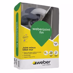 WEBER Mortier pour joint mince de carrelage weber.joint fin weber blanc pur sac 25 kg