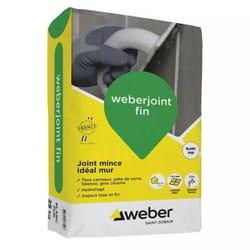 WEBER Mortier pour joint mince de carrelage weber.joint fin weber blanc pur sac 25 kg