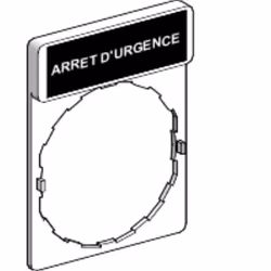 schneider harmony xb4 et xb5 - zby2130 - porte étiquette - standard - 30 x 40 mm - avec etiquette 8 x 27 mm - fond rouge - ma ...