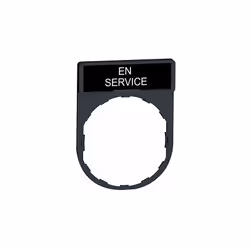 PORTAETIQ.C ETIQ. FR. EN SERVICIO Porte-étiquette 30 x 40 mm, pour 22 appareils de diamètre, avec plaque en service Ean 33891 ...
