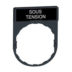 Schneider Electric - Harmony - porte-étiquette 30x40 + étiquette 'sous tension' 8x27 - blanc/noir (ZBY2126)