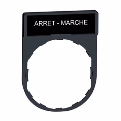 Harmony XB4 XB5 - porte-étiquette + étiquette repérée - pour unités de commande & signalisation Ø 22 mm - 30 x 40 mm - 1 côté ...