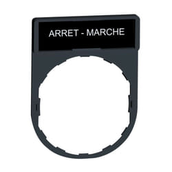 Schneider Electric - Harmony - porte-étiquette 30x40 + étiquette 'arret-marche' 8x27 - blanc/noir (ZBY2166)