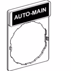 schneider harmony xb4 et xb5 - zby2164 - porte étiquette - standard - 30 x 40 mm - avec etiquette 8 x 27 mm - marquage auto-m ...