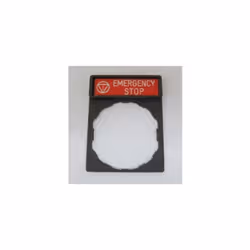 Porte étiquette 30x40mm standard Ø 22mm avec étiquette EMERGENCY STOP Harmony SCHNEIDER ZBY2330 Harmony porte étiquette 30 x  ...