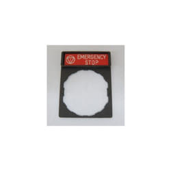 Schneider Electric - Porte étiquette 30x40mm standard ø 22mm avec étiquette emergency stop Harmony schneider ZBY2330