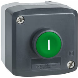 Schneider Electric - Harmony boite - 1 bouton poussoir vert affleurant Ø22 - 1F - i - XALD102