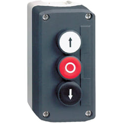 Harmony boite - 3 boutons poussoirs Ø22 - blanc /rouge /noir - XALD324