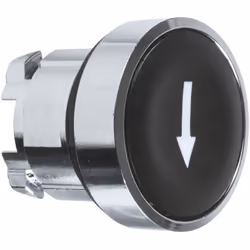 Harmony XB4 tête bouton poussoir affleurant diam. 22 noir texte '?' SCHNEIDER ZB4BA335Harmony XB4 tête de bouton-poussoir non ...