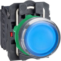 Schneider Electric - Harmony bt-pous lumineux bleu Ø22 - impulsion - 240 v - 1O+1F