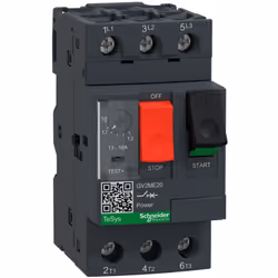 Disjoncteur magnéto-thermique GV2ME 13 à 18A - TeSys Schneider GV2ME20 Le disjoncteur GV2ME est fabriqué en France par Schnei ...
