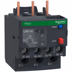 Relais thermique réglable de 0,16 à 0,25A - Schneider LRD02 Ce relais de protection thermique Schneider Electric issu de la g ...