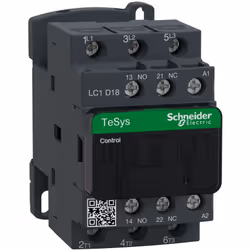 TeSys LC1D contacteur 3 Pôles AC-3 440V 18A bobine 230Vca SCHNEIDER LC1D18P7 TeSys - contacteur D - 3P - 3F - contacts auxili ...