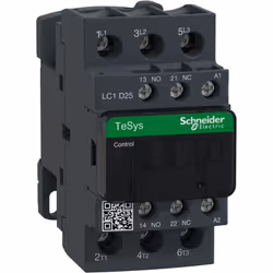 Contacteur de puissance 3P - 25A - 3NO - Schneider LC1D25P7 Ce contacteur de puissance tripolaire fabriqué par Schneider Elec ...
