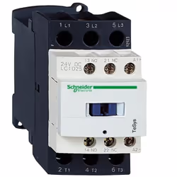 TeSys - contacteur D - 3P - 3F - contacts auxiliaires 1F+1O - bobine 24VCC - avec antiparasite - AC-1 AC-3 AC-4 - 25A (