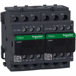 Contacteur inverseur 25A - 3NO - Schneider LC2D25P7 - sans antiparasite Ce contacteur 3P appartient à la gamme TeSys LC2D25 . ...