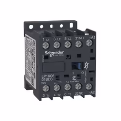 Schneider contacteur 3NO bobine 24VDC 6A LP1K0601BD3 Contacteur de contrôle 24VDC bobine TeSys K 3 pôles NO Composition des c ...