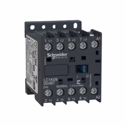 Description générale Contacteur TeSys K Schneider Electric, modèle LC1K09004P7, conçu pour un usage courant avec une tension ...
